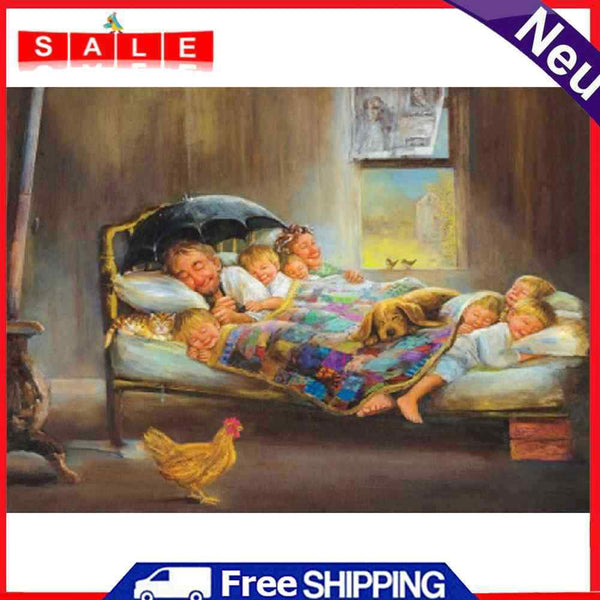 5D DIY Full Drill Diamond Painting Happiness Family Cross Stitch Embroidery Kit