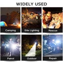 Black Lamp LED Rechargeable Hand Torch Flashlight Camping Lights Work Light