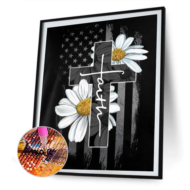 5D DIY Diamond Painting Kits Abstract Cross Full Round Drill Home Decoration Set