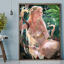 5D DIY Full Round Drill Diamond Paint Fairy Mosaic Rhinestone Drawing Picture