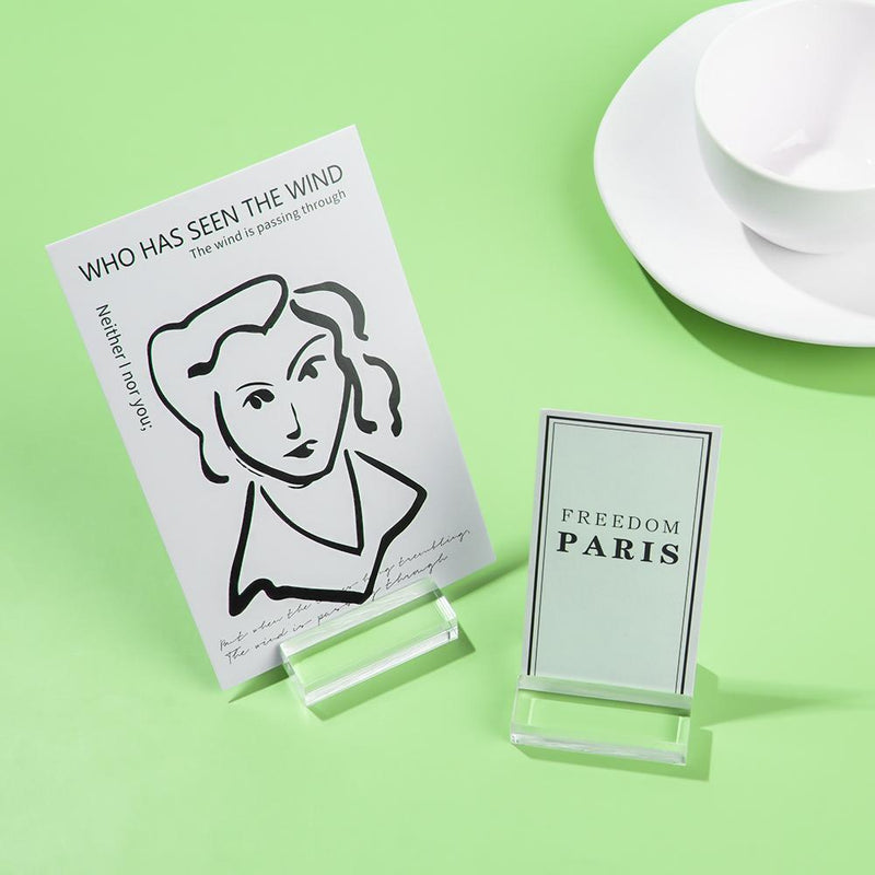 Display Stand Acrylic Sign Holder Table Numbers Holder Clamps Stand Place Card