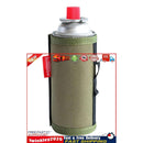 Long Gas Canister Cover Outdoor Camp Fuel Cylinder Tank Case (Army Green) Newly