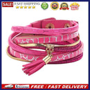 Alloy Serpentine Tassel Bracelet Magnetic Buckle Jewelry Bangle(Pink)