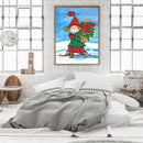 Girl Skiing 5D Part Drill Special Shaped Kit DIY Diamond Painting Home Ornaments