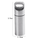Mini Stainless Steel Waterproof Outdoor Survival EDC Capsule Pill Bottle Newly