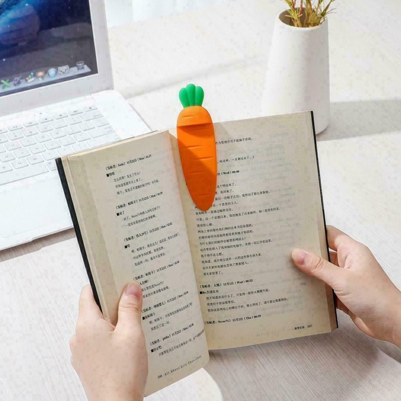 Silicone School Supplies Office Stationery Carrot Bookmark Mark Book