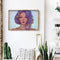 5D DIY Purple Hair Girl Special Shape Diamond Painting Rhinestone Picture