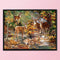 11CT Full Embroidery Forest Deer Herd Cotton Print Cross Stitch Home Decora