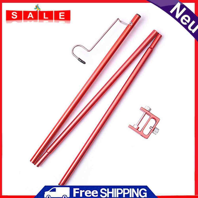 Portable Double-Hook Camping Lamp Lantern Pole Detachable Light Hanging Holder