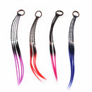 Colorful Hair Extension Headband Wig Ponytail Hair Ornament Rubber Bands
