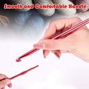 14Pcs Metal Handle Crochets Hook Knittings Needles Set Tools DIY Crafts Q8Y0
