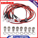 8pcs 70cm 5mm 8 LED Lamp Kits for 1/12 1/18 1/10 1/8 Axial Scx10 Traxxas RC Cars