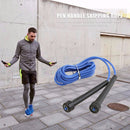 Workout Sport Adjustable Skipping Rope Fitness PVC Jumping Rope (Blue) Newly