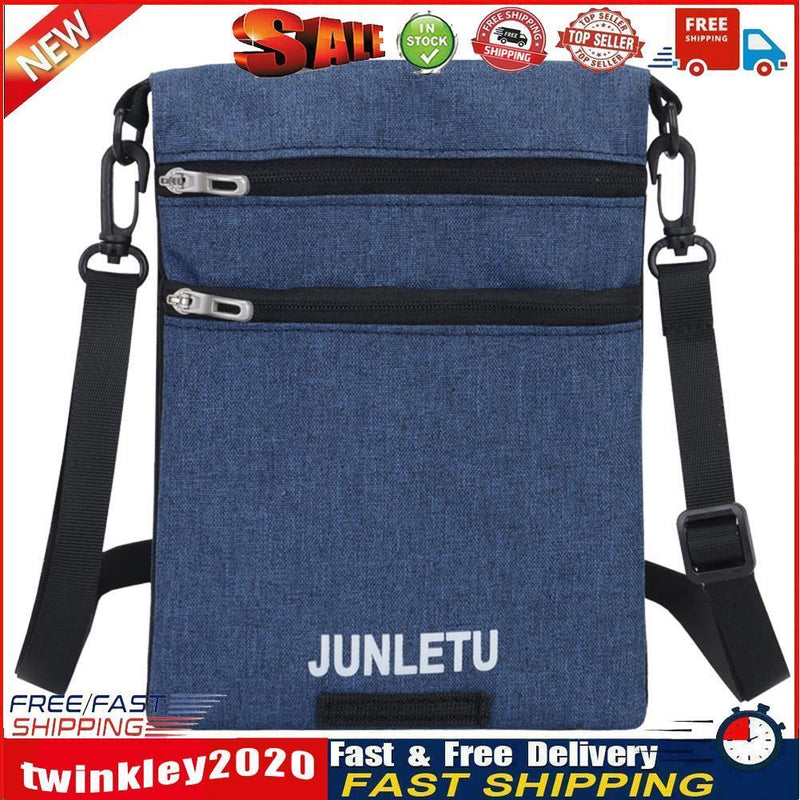 Waterproof Travel Shoulder Neck Bag Messenger Passport Holder (Dark Blue) Newly