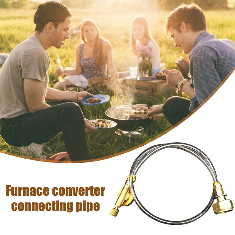 Outdoor Camping Hiking Gas Stove Refill Adapter for Flat Cylinder Tank (A)