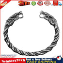 Unisex Alloy Double Dragon Head Twisted Bracelet Handmade Opening Bangles Newly