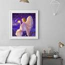 Full Cross Stitch Art Picture 11CT Stamped Angel Girl Embroidery Wall Ornament