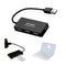 USB2.0 Mini 4-Port Splitter Hub For PC Notebook Computer Hot Speed Black K4X0