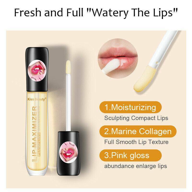 US Lip Plumper Extreme Lip Gloss Maximizer Plump Volume Bigger Lip Moisturizing