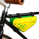 Waterproof Bike Triangle Bicycle Frame Front Tube Bags (Yellow Green) Newly