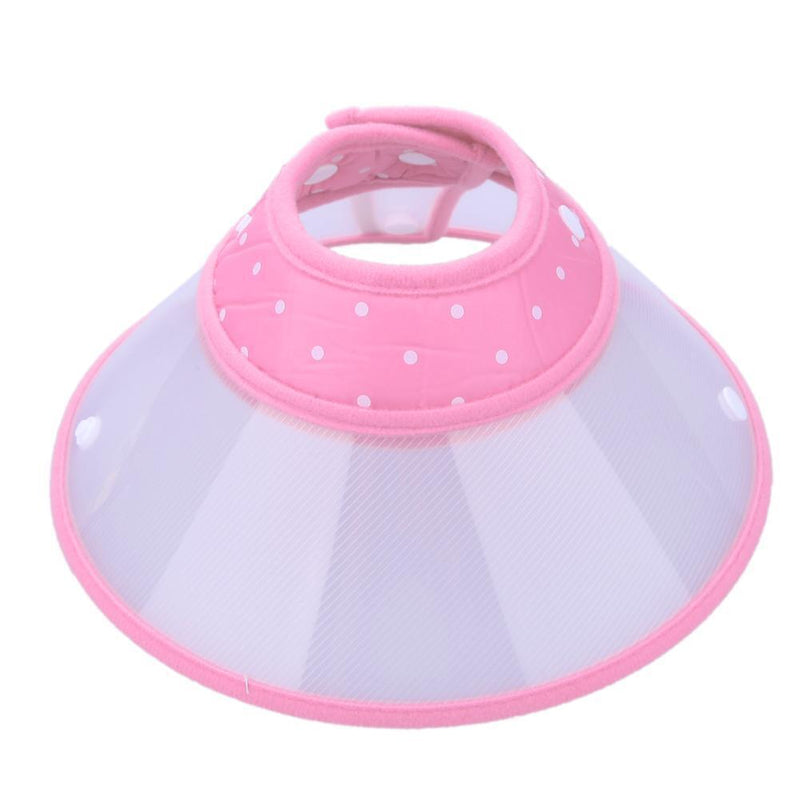 Dog Wound Recovery Cover Pet Anti-Bite Lick Medical Cone Collar (Pink M) Newly