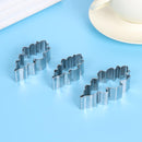 3pcs Stainless Steel Petals Shape Fondant Cake Mold Cookie Cutter Tools