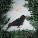 Halloween Black Feathered Crows Realistic Black Birds Ravens Props.