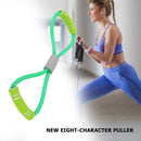 8 Word Chest Expander Rope Sports Workout Muscle Resistance Bands (Green) Newly