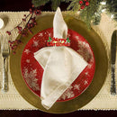 6PCS Napkin Rings Christmas Tree Garland Tableware Decoration Festive`