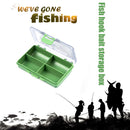 Multi-Slot Lures Bait Hooks Box Fishing Tackle Storage Container (4 Cells) Newly