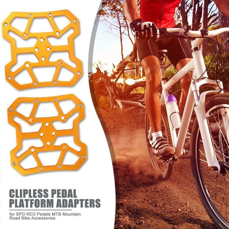 2x SPD KEO Bicycle Pedal Platform Aluminum Adapters Universal for MTB Road Bike
