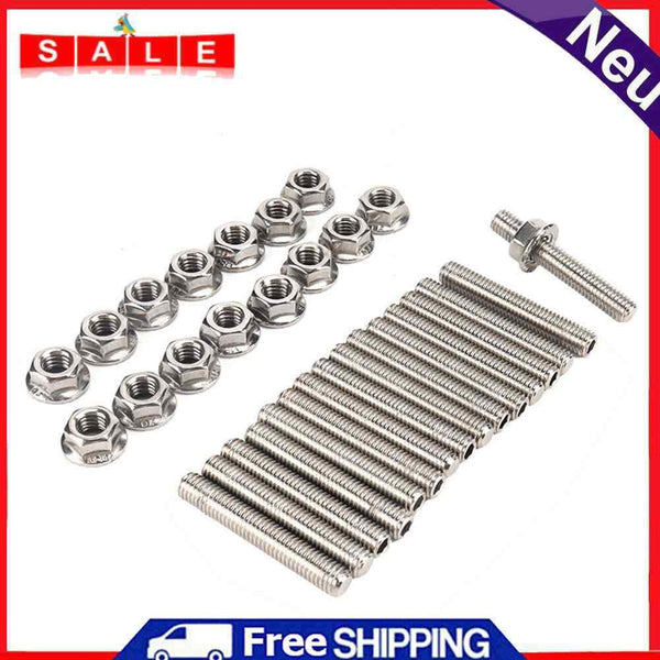For Ford 4.6 5.4-Liter V8 Engine Stainless Steel Exhausted Manifold Stud Slot Kit