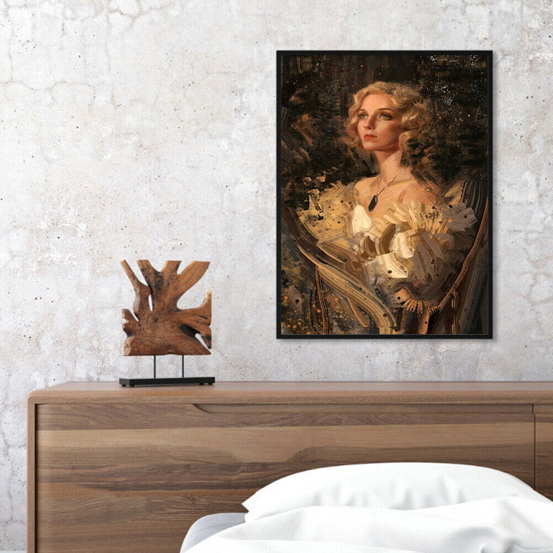 Oil Paint By Numbers Picture DIY Drawing Painting Beauty Lady Drawing Canvas