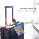 DIY Mandala Special Shaped Diamond Painting Leather Luggage Boarding Pass
