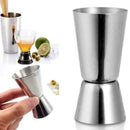 Steel Double Single Shot Measure Spirit Bar Cocktail Cup B1M0 Drink L8N2