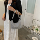 Women Fashion Sparkling Shoulder Bags Glitter Shiny Ladies Chain Totes Handbags