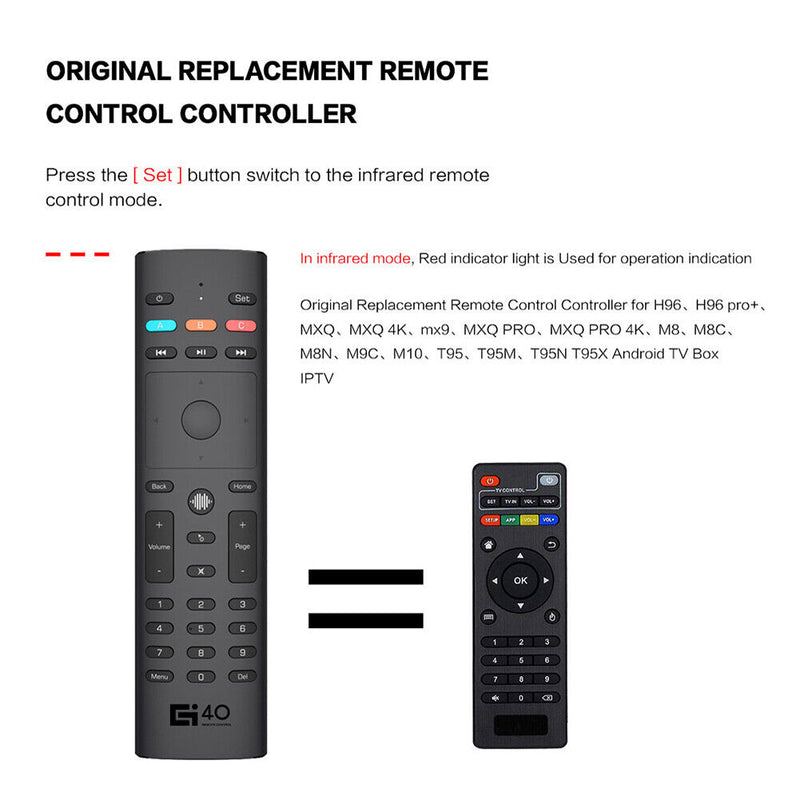 G40S 2.4GHz Wireless Air Mouse Voice Remote for PC Projector Android TV Box