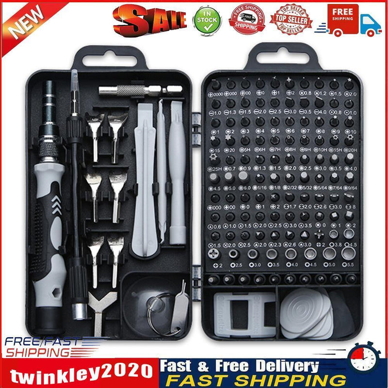 135 in 1 Multipurpose Magnetic Phillips Screwdriver Tweezers Set with Case Newly