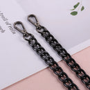 120cm Metal Bag Chain Handle Replacement Shoulder Handbags Strap (Black)