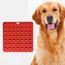 Pet Dogs Cats Slow Food Bowls Lick Mat Silicone Pet Treat Dispensing (Red) Newly