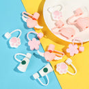 Silicone Straw Plug Cartoon Plugs Cover Cup Accessories Drinking Dust Cap