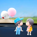 Couple Ornament Cartoon Car Dashboard Decors Lovely Kiss Boy and Girl (02)
