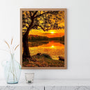 5D Diamond Painting Sunset Lake Full Square Rhinestone DIY Home Decoration Gift