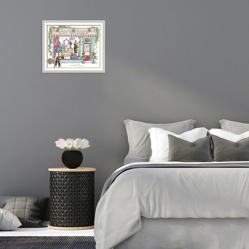 14CT Stamped Cross Stitch Kit Cotton Thread Embroidery Craft Wall Gift