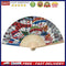 Hand Paint Oil Paint By Numbers DIY Christmas Snowman Drawing Handheld Fan Gift