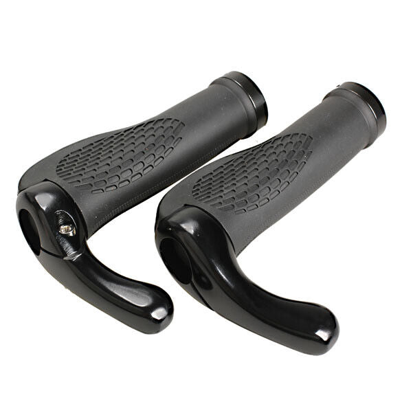 Bike Bicycles Cycling Ergonomic Lock-On Handlebar Grips Bar Ends Black  Newly