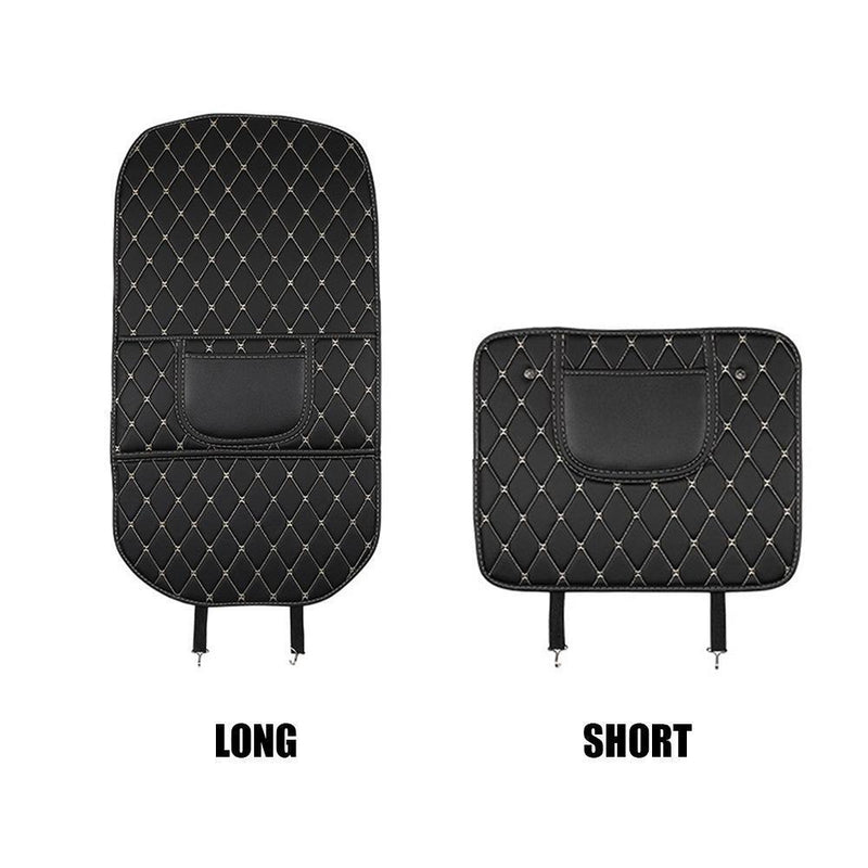 18x14 Inch Leather Car Kick Mat with Phone Storage Pocket Seat Back Protector