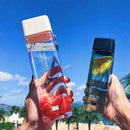 Transparent Square Tea Milk Fruit Water Cup 500ml For Sports Bottles Water Q0S8