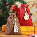 Christmas Advent Calendar Number Label Countdown Hanging Tags Wooden Pendant