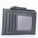 5pcs Women PU Solid Card Holder Money Bag Multi-slot Mini Wallet(Black)